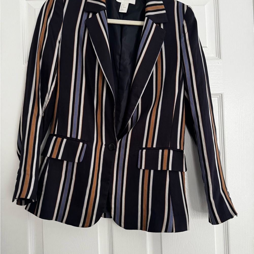 H&M Size 2 Striped Women's Blazer